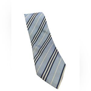 Burberry London striped silk scarf in blue and cream